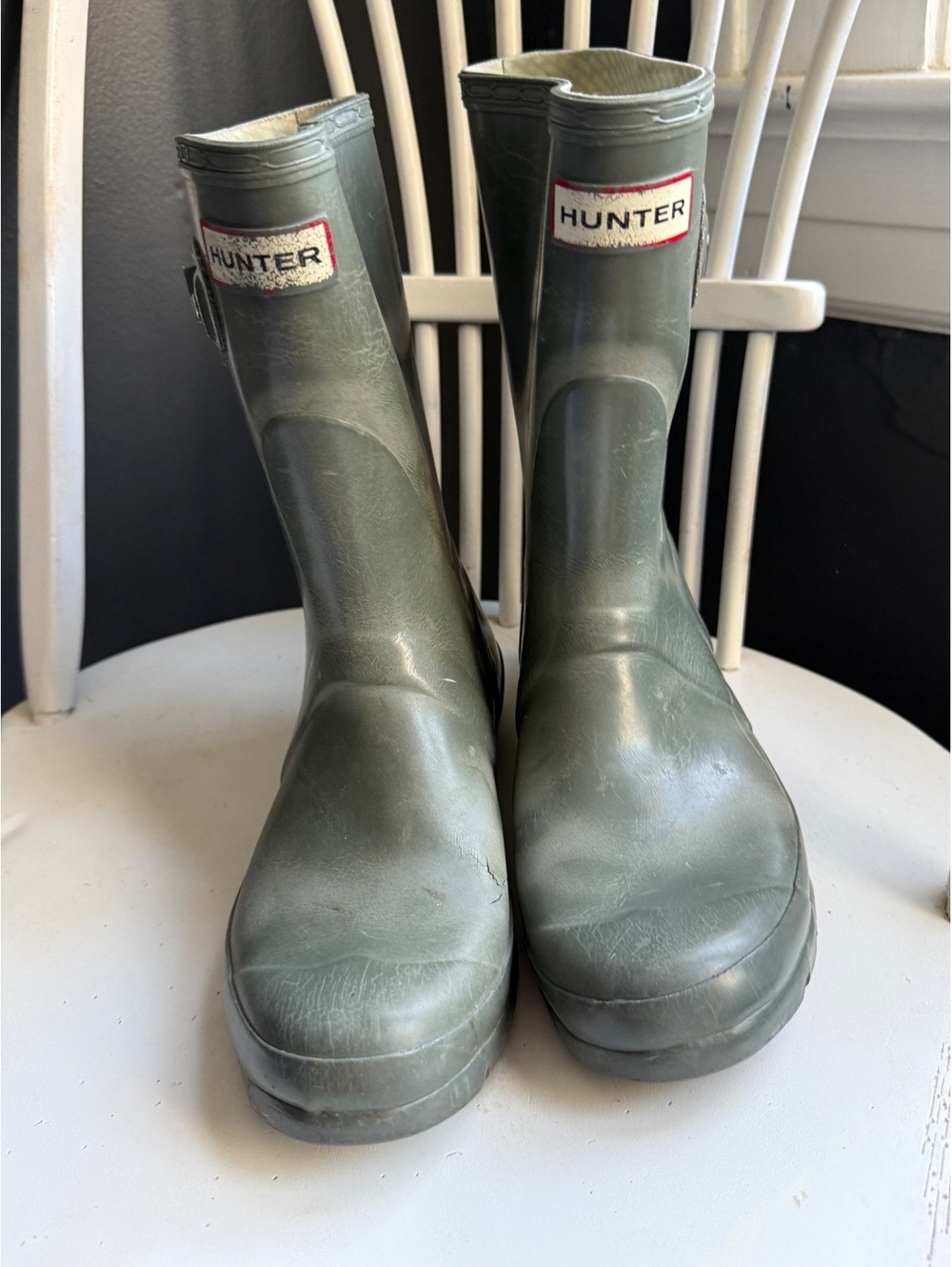 Hunter Original Mid-Calf Rain Boots in Gray, Size 10
